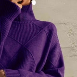 Turtleneck Long Sleeve Sweater DJPT
