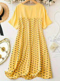Dot Short Sleeve Lounge Dress DJPT