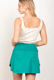 J Crossover Waist Active Skirt with Short Liner DJPT