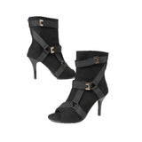 Buckle Detail Peep Toe Stiletto Heel Boots DJPT