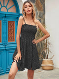 Size Smocked Square Neck Cami Dress Plus Size DJPT
