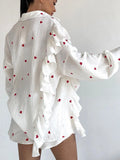 Heart Print Shirt and Shorts Set DJPT