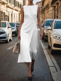 Neck Sleeveless Midi Dress DJPT