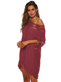 V-Neck Short Sleeve Cover-Up DJPT