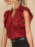 Sleeve Notched Blouse DJPT