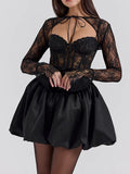 Neck Lace Dress and Cover Up Set DJPT