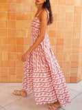 Tie-Shoulder Tiered Maxi Dress DJPT