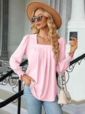 Neck Puff Sleeve Blouse DJPT