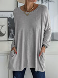 Size Round Neck Long Sleeve T-Shirt DJPT