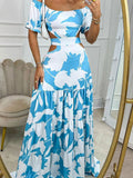 Size Cutout Off-Shoulder Printed Maxi Dress Plus Size DJPT