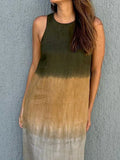 Size Sleeveless Gradient Tank Midi Dress Plus Size DJPT