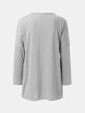 Size Round Neck Long Sleeve T-Shirt DJPT