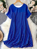 Dot Short Sleeve Lounge Dress DJPT